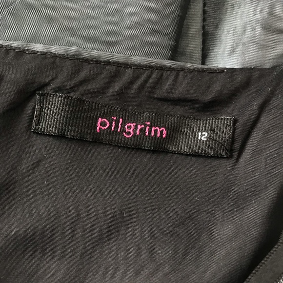 PILGRIM Strapless Metallic Mini Dress Cocktail Party Blue/Grey Bow - Picture 11 of 13